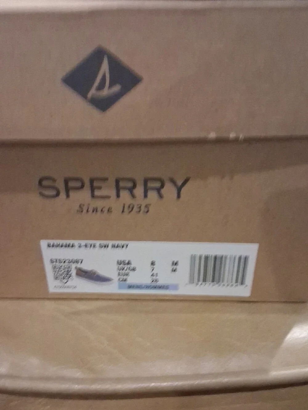 Sperry Navy Canvas Boat Shoes with Tan Leather Trim